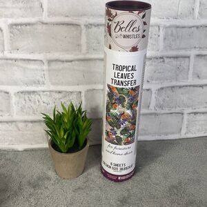 Dixie Belle Tropical Leaves Transfers NIB